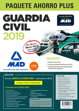 COMPRA ANTICIPADA PAQUETE AHORRO PLUS GUARDIA CIVIL 2019. AHORRA103 ? (INCLUYE T