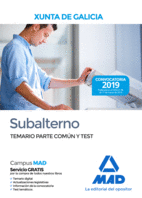 SUBALTERNO DE LA XUNTA DE GALICIA. TEMARIO PARTE COMN Y TEST