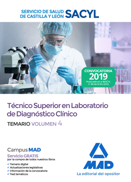 TECNICO SUPERIOR EN LABORATORIO DE DIAGNOSTICO CLINICO DEL SERVICIO DE SALUD DE