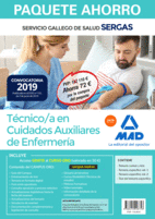 PAQUETE AHORRO TCNICO/A EN CUIDADOS AUXILIARES DE ENFERMERA DEL SERVICIO GALLEGO DE SALUD. AHORRO DE 72  (INCLUYE TEMARIO COMN Y TEST; TEMARIO ESP