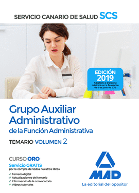 GRUPO AUXILIAR ADMINISTRATIVO DE LA FUNCIN ADMINISTRATIVA DEL SERVICIO CANARIO