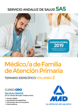 MEDICO DE FAMILIA DE ATENCION PRIMARIA DEL SERVICIO ANDALUZ DE SALUD. TEMARIO ES