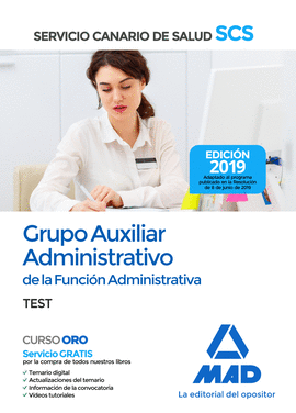 GRUPO AUXILIAR ADMINISTRATIVO DE LA FUNCIN ADMINISTRATIVA DEL SERVICIO CANARIO