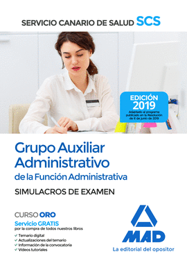 GRUPO AUXILIAR ADMINISTRATIVO DE LA FUNCIN ADMINISTRATIVA DEL SERVICIO CANARIO