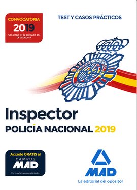 INSPECTOR DE POLICA NACIONAL. TEST Y CASOS PRCTICOS