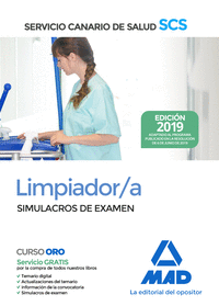 LIMPIADOR/A DEL SERVICIO CANARIO DE SALUD. SIMULACROS DE EXAMEN.