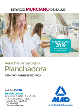 PERSONAL DE SERVICIOS, OPCIN PLANCHADORA. TEMARIO PARTE ESPECFICA