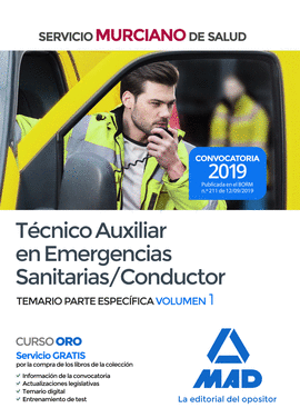 TECNICO AUXILIAR EMERGENCIA SANITARIA CONDUCTOR MURCIANO