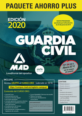 GUARDIA CIVIL. (PAQUETE AHORRO PLUS-9 VOLMENES + ACCESO CAMPUS ORO)(CONVOCATORI