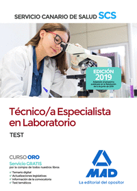 TECNICO/A ESPECIALISTA EN LABORATORIO DEL SERVICIO CANARIO DE SALUD. TEST