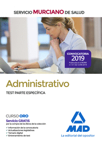 ADMINISTRATIVO DEL SERVICIO MURCIANO DE SALUD. TEST PARTE ESPECIFICA