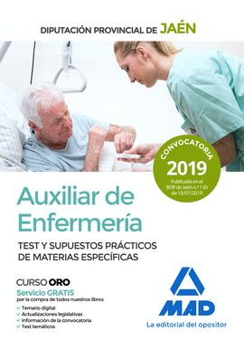 AUXILIAR DE ENFERMERA DE LA DIPUTACIN PROVINCIAL DE JAN. TEST Y SUPUESTOS PR