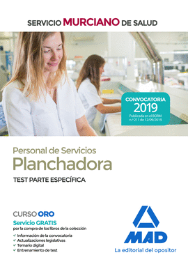 PERSONAL DE SERVICIOS, OPCIN PLANCHADORA. TEST PARTE ESPECFICA