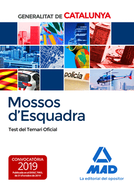 MOSSOS D`ESQUADRA. TEST DEL TEMARI OFICIAL