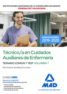 TCNICO;A EN CUIDADOS AUXILIARES DE ENFERMERA  DE INSTITUCIONES SANITARIAS DE L