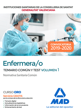 ENFERMERO;A DE INSTITUCIONES SANITARIAS DE LA CONSELLERIA DE SANITAT DE LA GENER