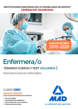 ENFERMERO;A DE INSTITUCIONES SANITARIAS DE LA CONSELLERIA DE SANITAT DE LA GENER