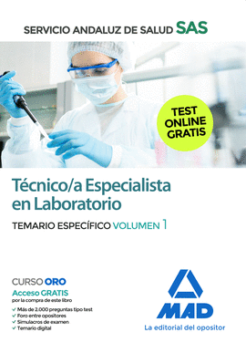 TCNICO;A ESPECIALISTA EN LABORATORIO DEL SERVICIO ANDALUZ DE SALUD. TEMARIO ESP