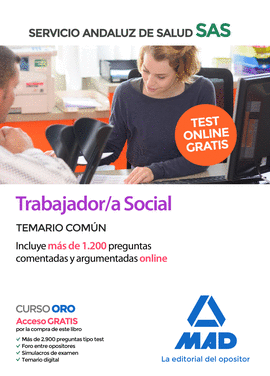 TRABAJADOR/A SOCIAL DEL SERVICIO ANDALUZ DE SALUD. TEMARIO COMN