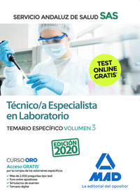 TECNICO/A ESPECIALISTA EN LABORATORIO DEL SERVICIO ANDALUZ DE SALUD. TEMARIO ESP