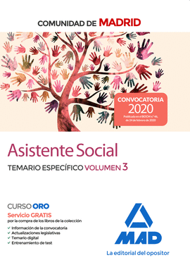 ASISTENTE SOCIAL DE LA COMUNIDAD DE MADRID. TEMARIO ESPECFICO VOLUMEN 3