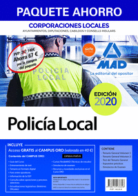 PAQUETE AHORRO POLICIA LOCAL DE CORPORACIONES LOCALES. AHORRO DE 67  (INCLUYE T