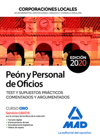 PEON Y PERSONAL DE OFICIOS DE CORPORACIONES LOCALES. TEST Y SUPUESTOS PRACTICOS