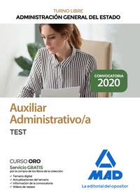 AUXILIAR ADMINISTRATIVO DE LA ADMINISTRACION GENERAL DEL ESTADO. TEST