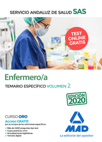 ENFERMERO/A DEL SERVICIO ANDALUZ DE SALUD. TEMARIO ESPECIFICA VOLUMEN 2
