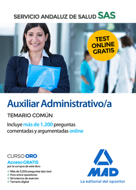 AUXILIAR ADMINISTRATIVO/A DEL SERVICIO ANDALUZ DE SALUD. TEMARIO COMN