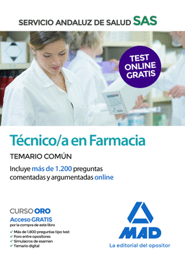 TCNICO EN FARMACIA DEL SERVICIO ANDALUZ DE SALUD. TEMARIO COMN