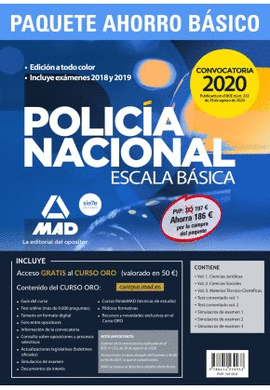 PAQUETE AHORRO B�SICO ESCALA B�SICA POLIC�A NACIONAL 2020