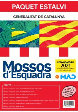 PAQUET ESTALVI MOSSOS D`ESQUADRA. ESTALVIA 37  (INCLOU TEMARIS DE LMBIT A, B