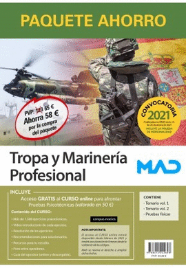 PAQUETE AHORRO TROPA Y MARINERA. COMPRA ANTICIPADA. AHORRA 58  (INCLUYE LIBROS