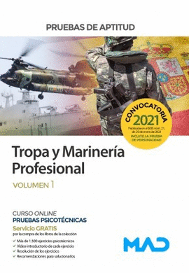PRUEBAS DE APTITUD PARA EL ACCESO A TROPA Y MARINERA PROFESIONAL. VOLUMEN 1