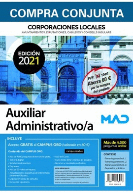 COMPRA CONJUNTA AUXILIAR ADMINISTRATIVO DE CORPORACIONES LOCALES. INCLUYE ACCESO