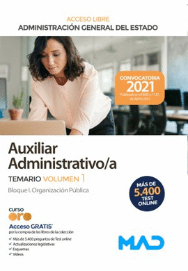 AUXILIAR ADMINISTRATIVO DEL ESTADO TEMARIO VOL. 1