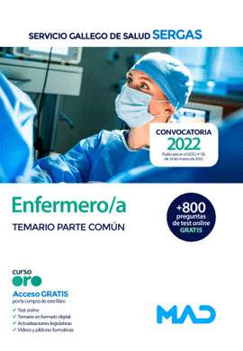 ENFERMERO/A DEL SERVICIO GALLEGO DE SALUD. TEMARIO PARTE COMN