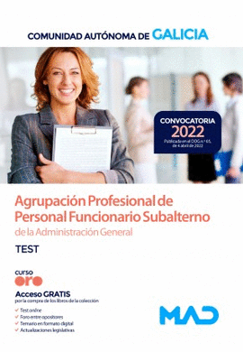 TEST.AGRUPACIN PROFESIONAL DE PERSONAL FUNCIONARIO SUBALTERNO DE LA ADMINISTRACIN GENERAL