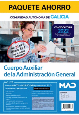 PAQUETE AHORRO CUERPO AUXILIAR DE LA COMUNIDAD AUTNOMA DE GALICIA. AHORRA 51 