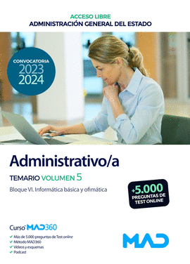 ADMINISTRATIVO/A (ACCESO LIBRE)