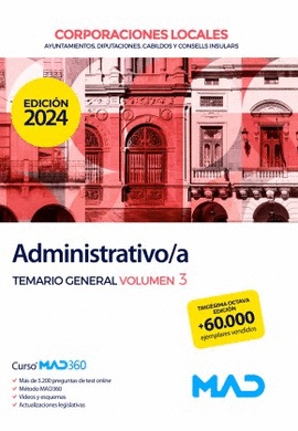 ADMINISTRATIVO;A DE AYUNTAMIENTOS, DIPUTACIONES Y OTRAS CORPORACIONES LOCALES TE