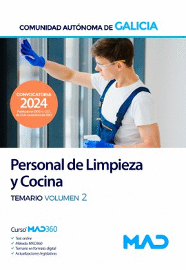 PERSONAL DE LIMPIEZA Y COCINA GALICIA. TEMARIO VOLUMEN 2