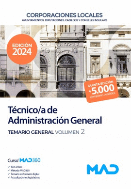 TCNICO/A DE ADMINISTRACIN GENERAL DE AYUNTAMIENTOS, DIPUTACIONES Y DEMS CORPORACIONES LOCALES