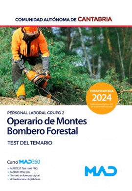 OPERARIO MONTES BOMBERO FORESTAL GRUPO 2 TEST TEMARIO