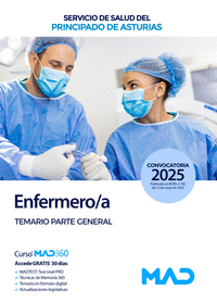 ENFERMERO;A .TEMARIO PARTE GENERAL PRINCIPADO ASTURIAS 2025