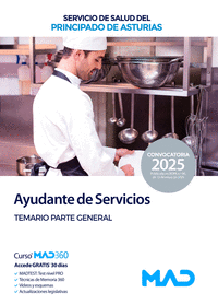 AYUDANTE DE SERVICIOS. TEMARIO PARTE GENERAL PRINCIPADO ASTURIAS 2025
