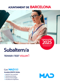 COS SUBALTERN DE L�AJUNTAMENT DE BARCELONA - TEMARI 1 I TEST 2025