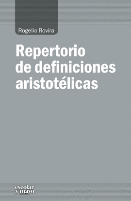 REPERTORIO DE DEFINICIONES ARISTOTLICAS