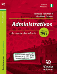 ADMINISTRATIVOS DE LA JUNTA DE ANDALUCIA. TEMARIO. VOLUMEN 4